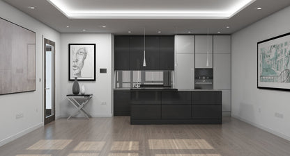 3D Living Room Kitchen Interior model