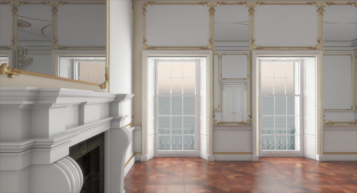 Classic Interior Hall 3D Model - WireCASE