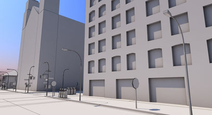 Low Poly City Block A - WireCASE