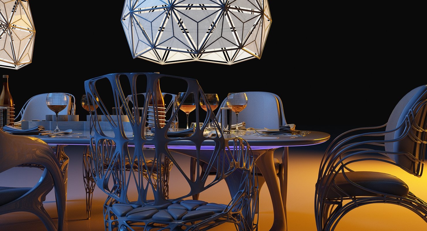 Futuristic Dining Set - WireCASE