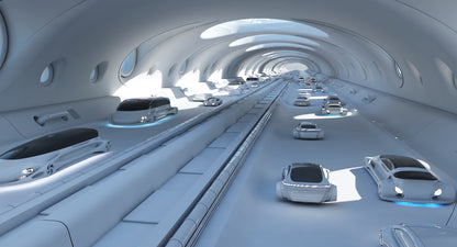 Futuristic Tunnel With Cars 325