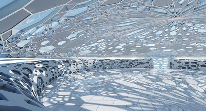 3D Futuristic Architectural Dome Interior Model