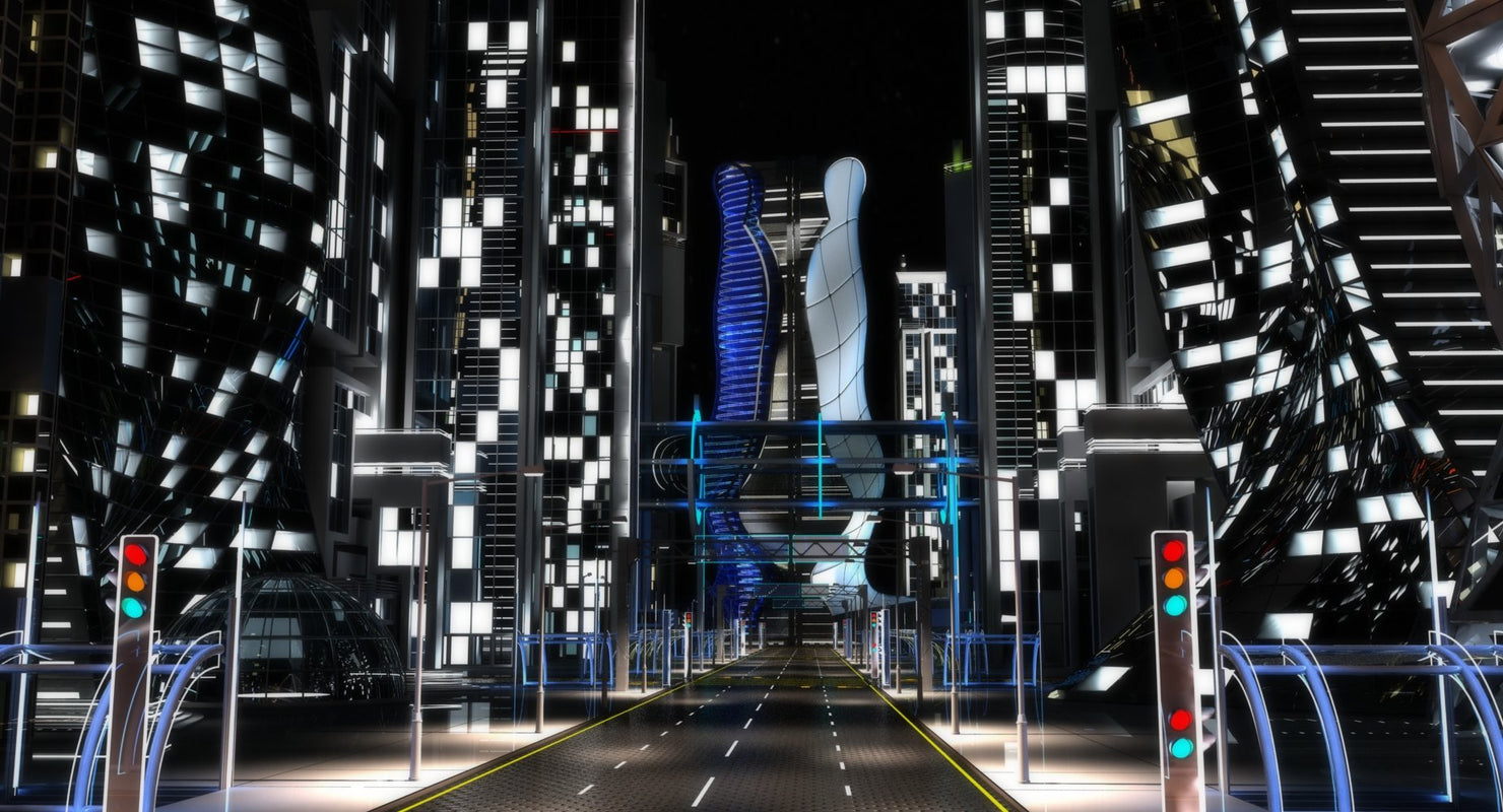 3D Future City HD 6 Night - WireCASE