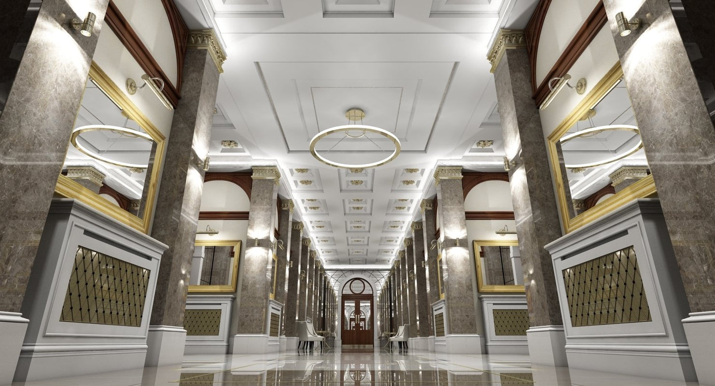 Classic Interior Hallway 3D Model