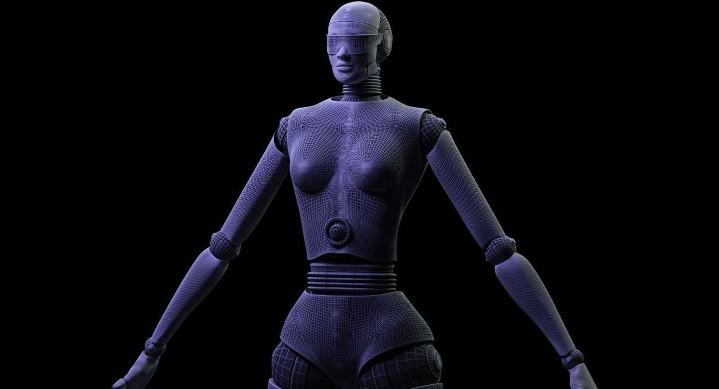 FEMALE ROBOT 3D MODEL
