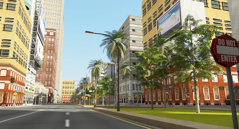 3D City Low Poly - WireCASE