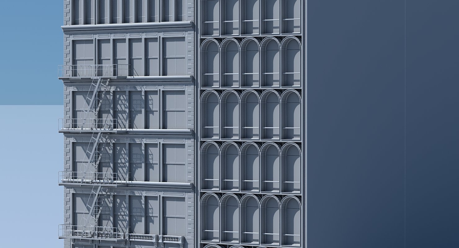 Commercial Building Facade 10 - WireCASE