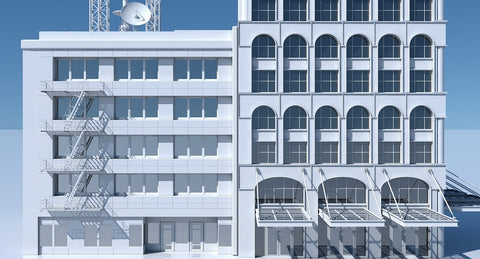 Commercial Building Facade 12 - WireCASE