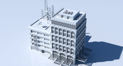Commercial Building Facade 12 - WireCASE