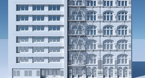 Commercial Building Facade 13 - WireCASE