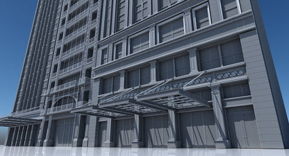 Commercial Building Facade 15 - WireCASE