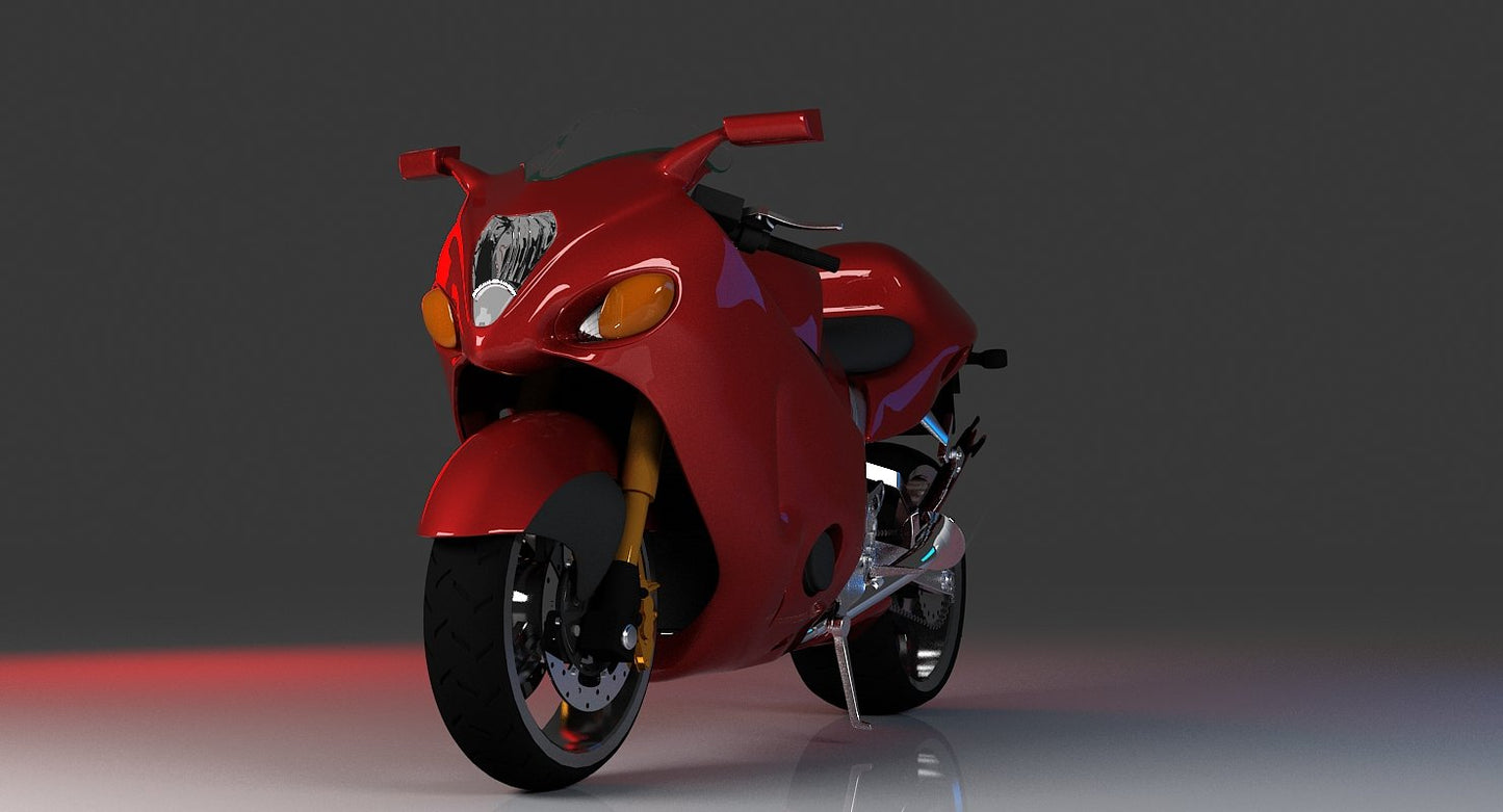 Free Motor Bike 3D Model