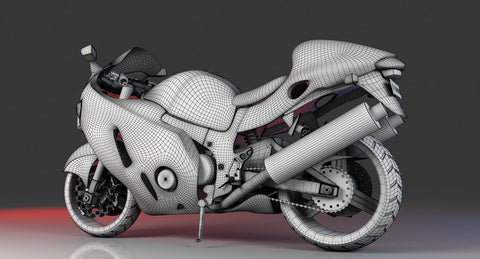 Free Motor Bike 3D Model - WireCASE