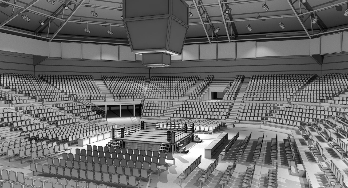 Boxing Arena 3D model - WireCASE