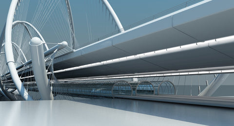 Futuristic Suspension Bridge 1 HD - WireCASE