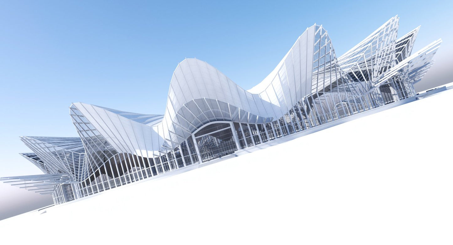 Futuristic Architectural Interior Structure - WireCASE