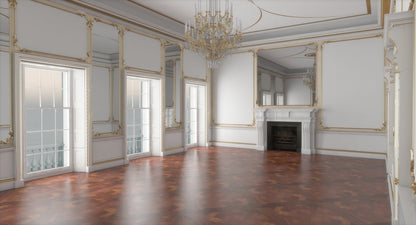 Classic Interior Hall 3D Model - WireCASE
