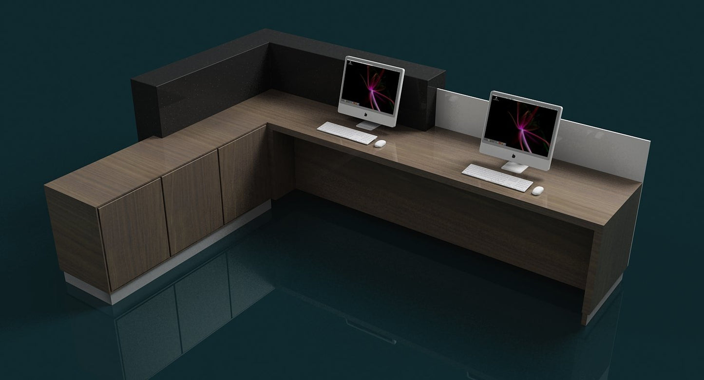 3D Reception Desk 1 - WireCASE
