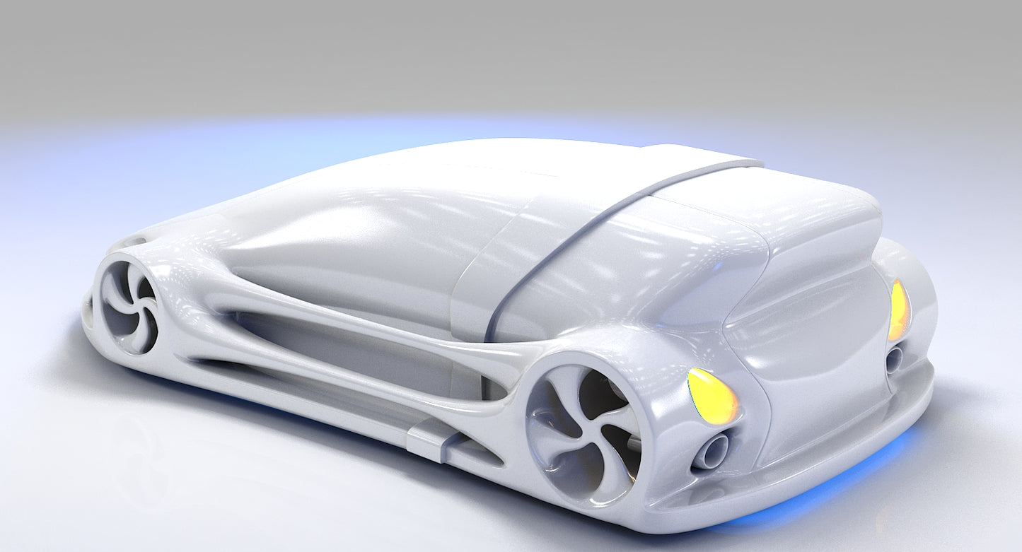 Futuristic Car HD 08 3D model