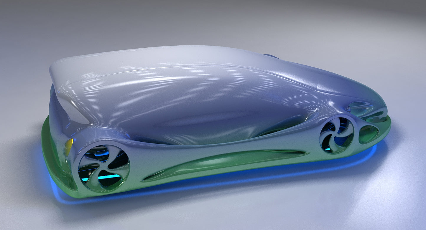 3D Futuristic Car HD 09 model