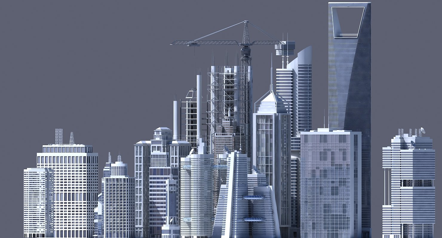 3D Generic Skyscrapers - WireCASE