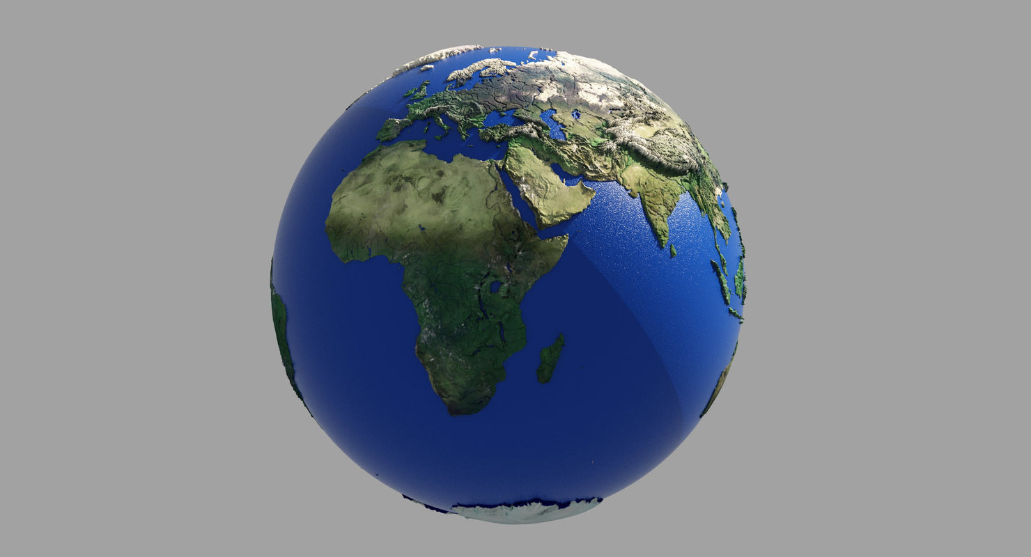 3D model Earth Globe HD - WireCASE