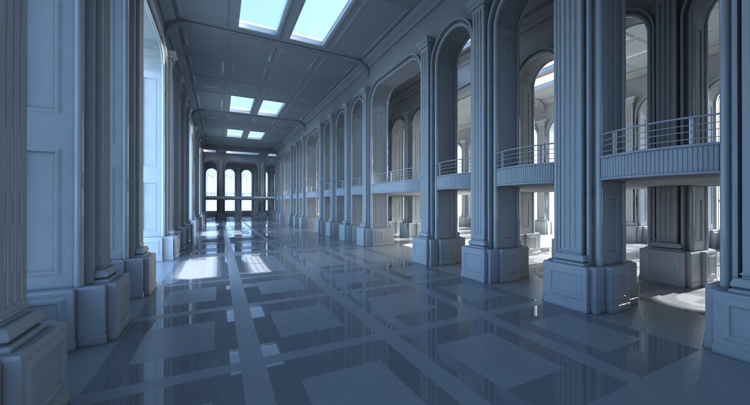 Classic Interior Scene 3D Model - WireCASE