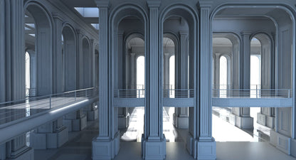 Classic Interior Scene 3D Model