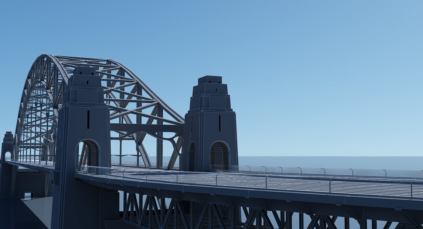 Harbour Bridge 3D Model - WireCASE