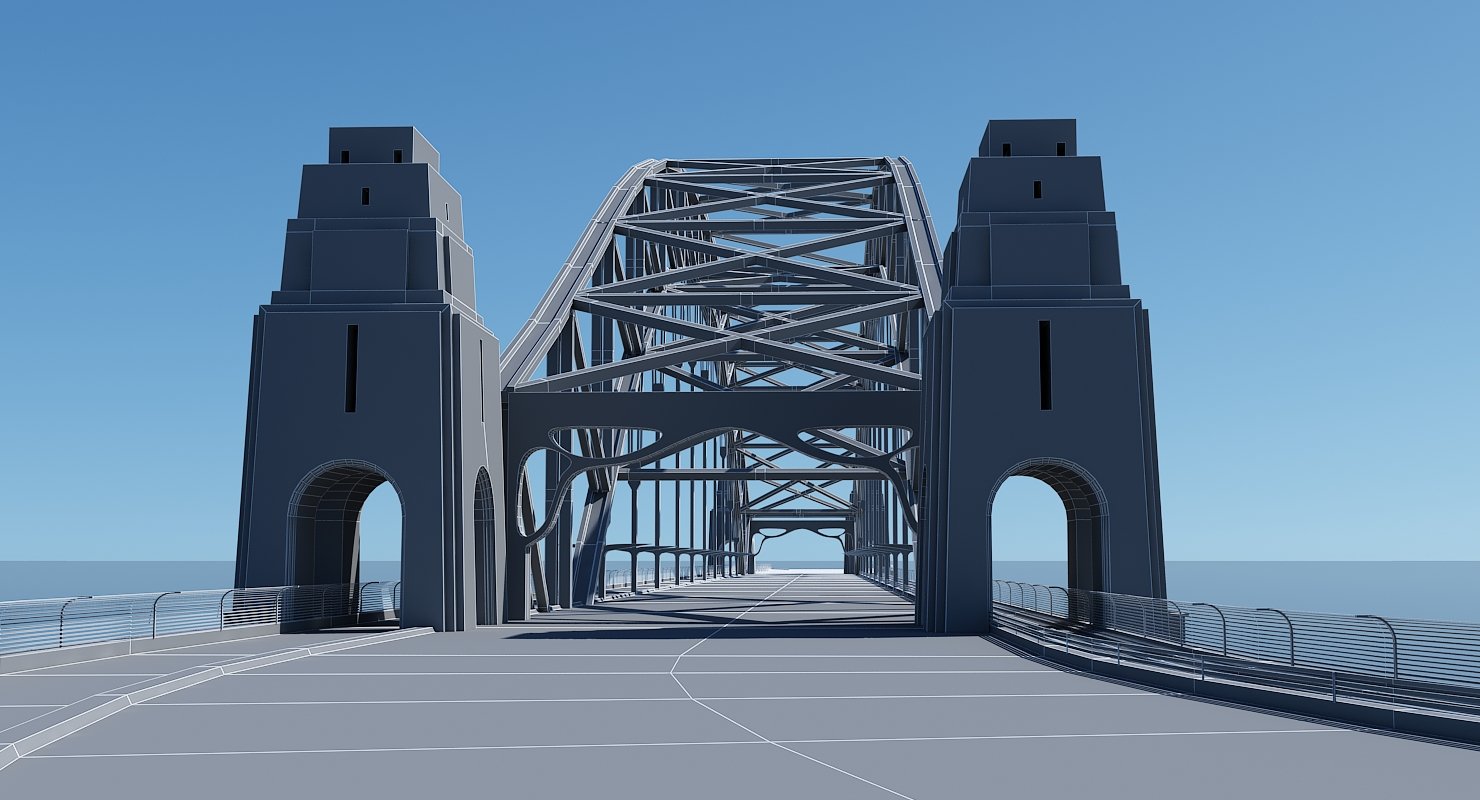 Harbour Bridge 3D Model - WireCASE