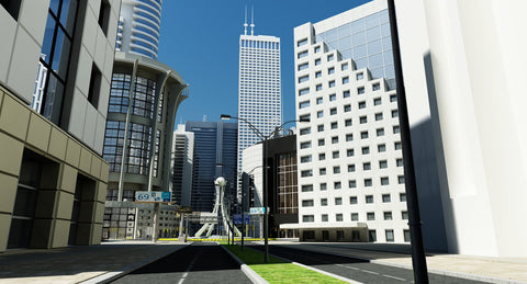 3D City Intersection - WireCASE
