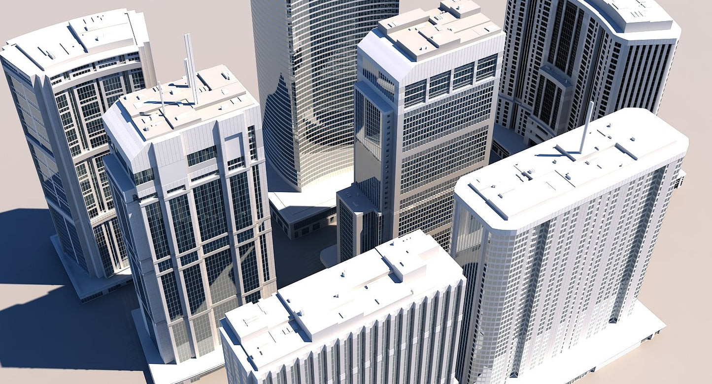 Modern City Skyscraper Kit