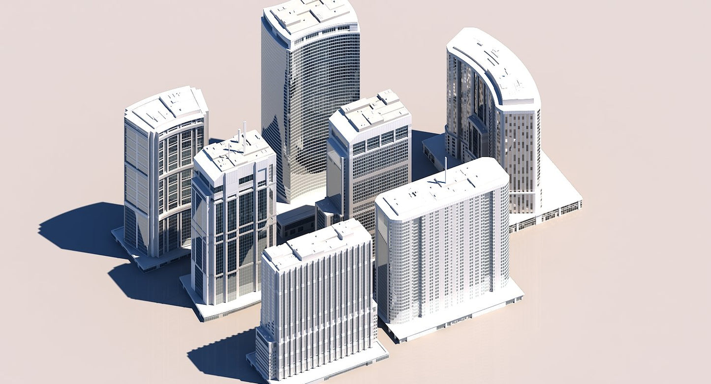 Modern City Skyscraper Kit