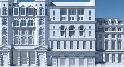 Commercial Building Facade 11 - WireCASE
