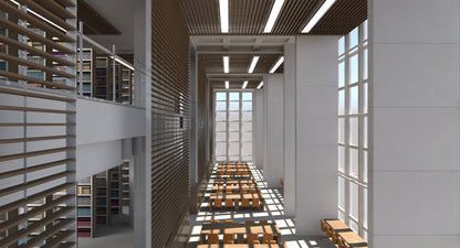 Library Interior 3d Scene