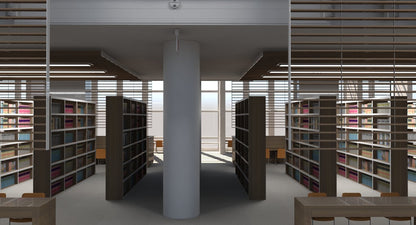 Library Interior 3d Scene