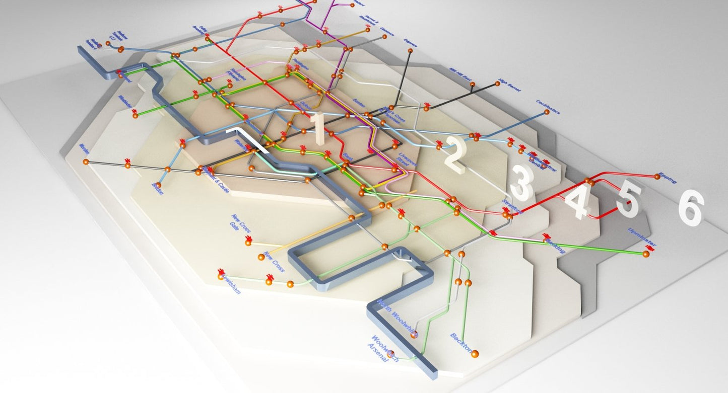 London Underground Map 3D - WireCASE