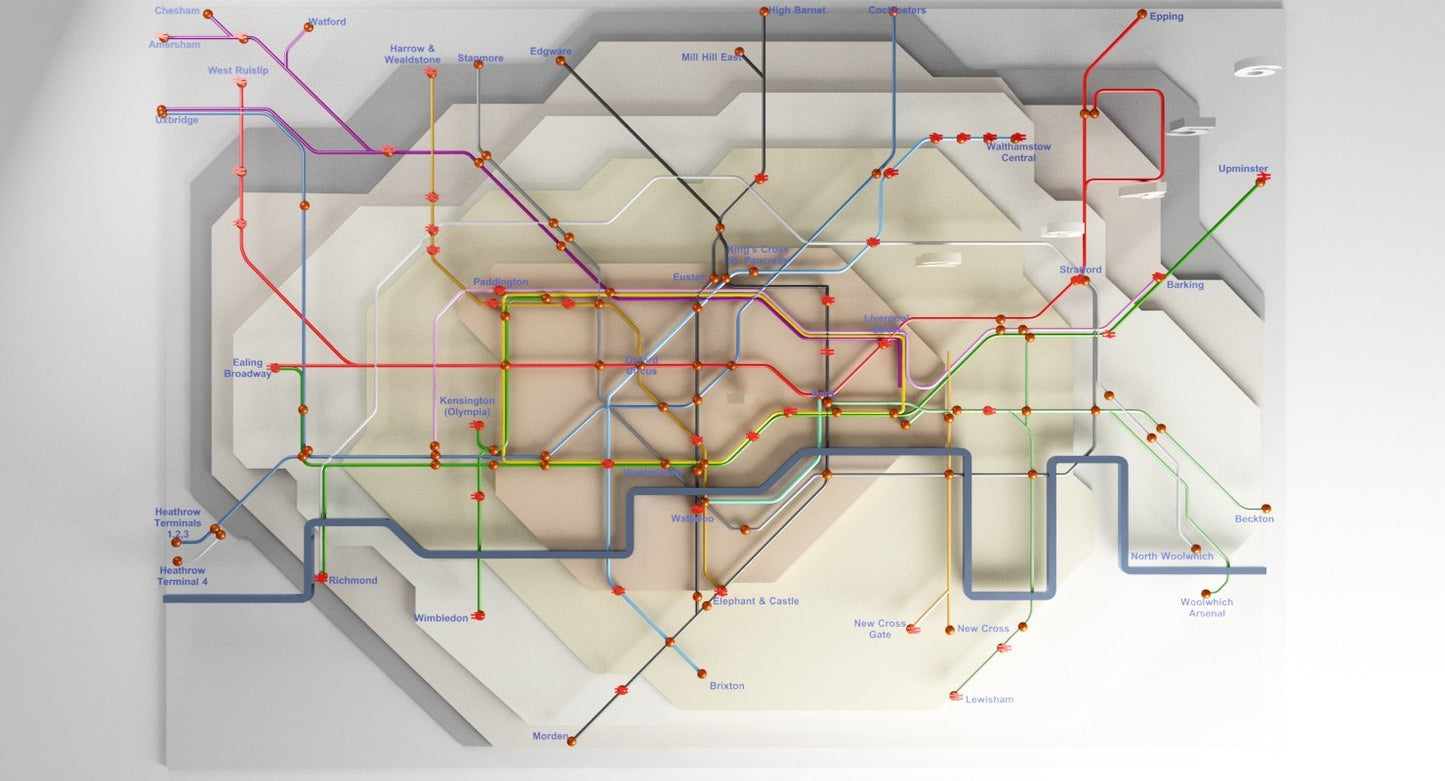 London Underground Map 3D