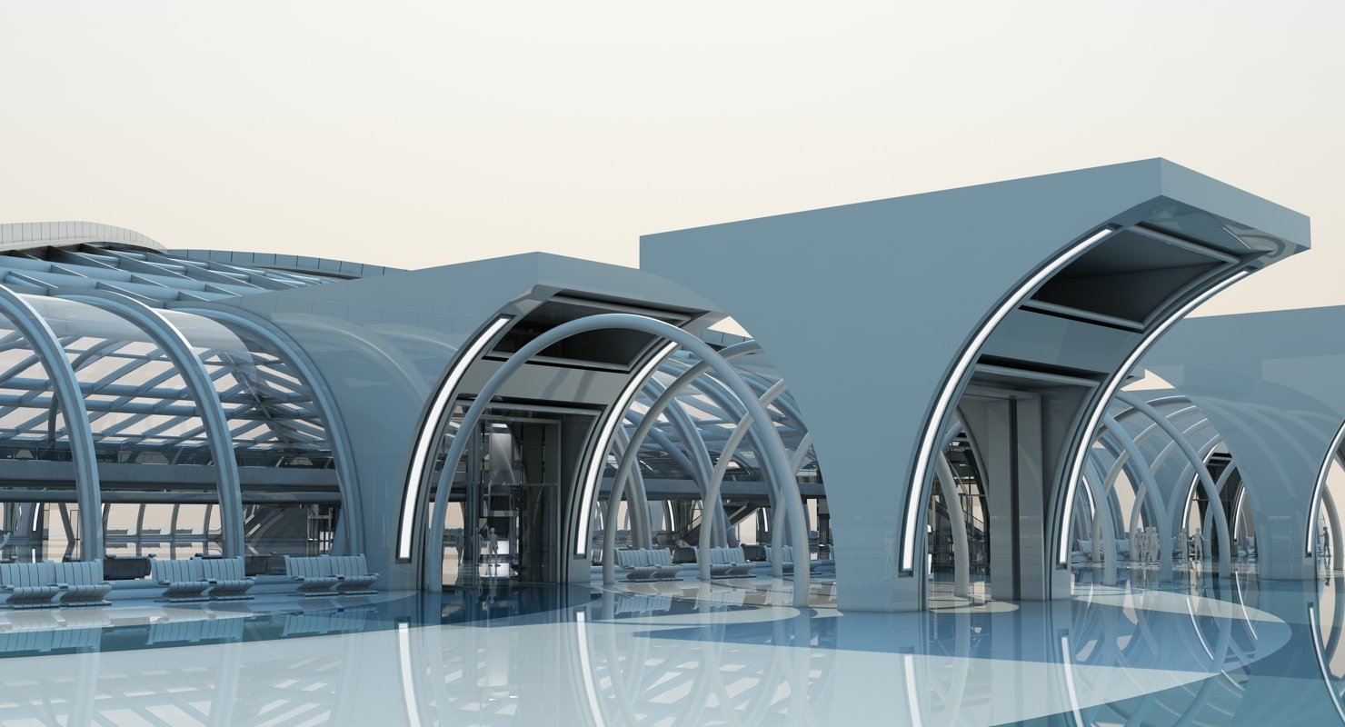 Futuristic Architectural Structure - WireCASE