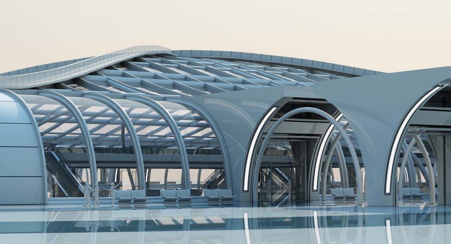 Futuristic Architectural Structure - WireCASE