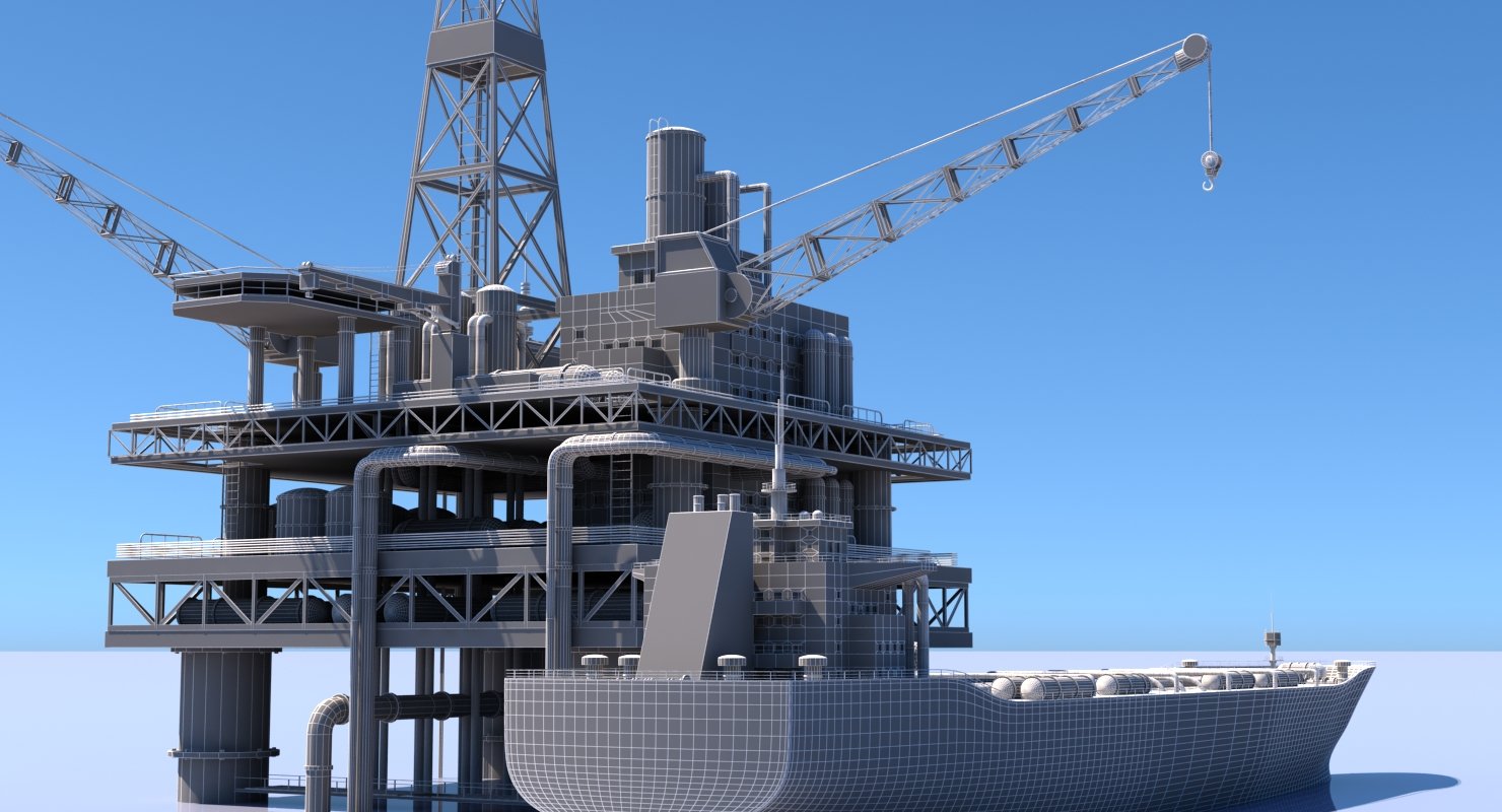 Oil Rig And Tanker - WireCASE