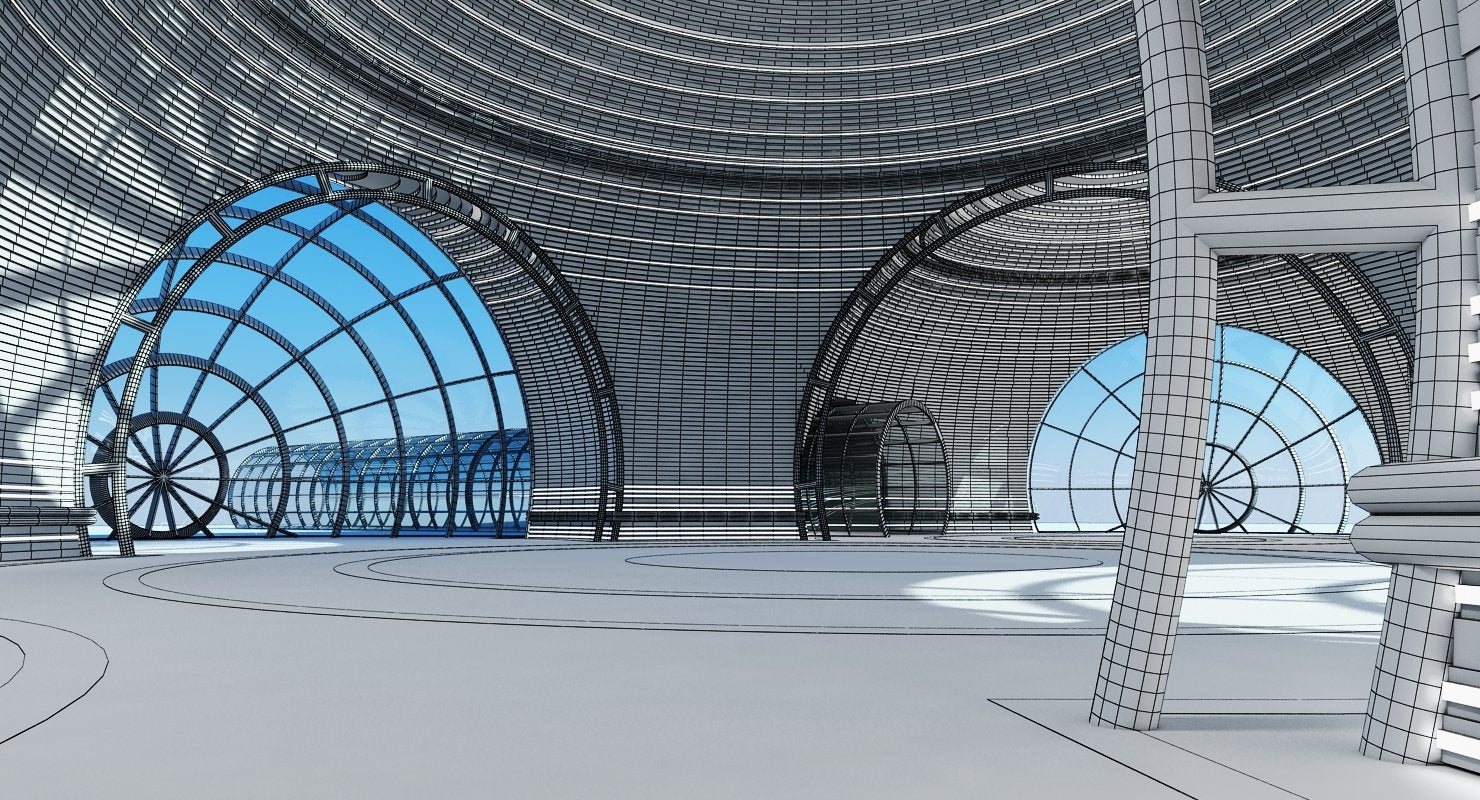 Futuristic Architectural Structure 4 - WireCASE