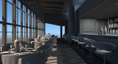Restaurant Interior 3D Model