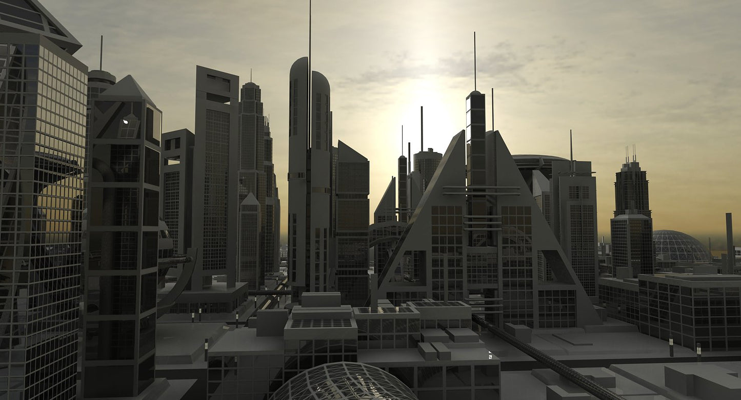 Sci-Fi City 3D Model