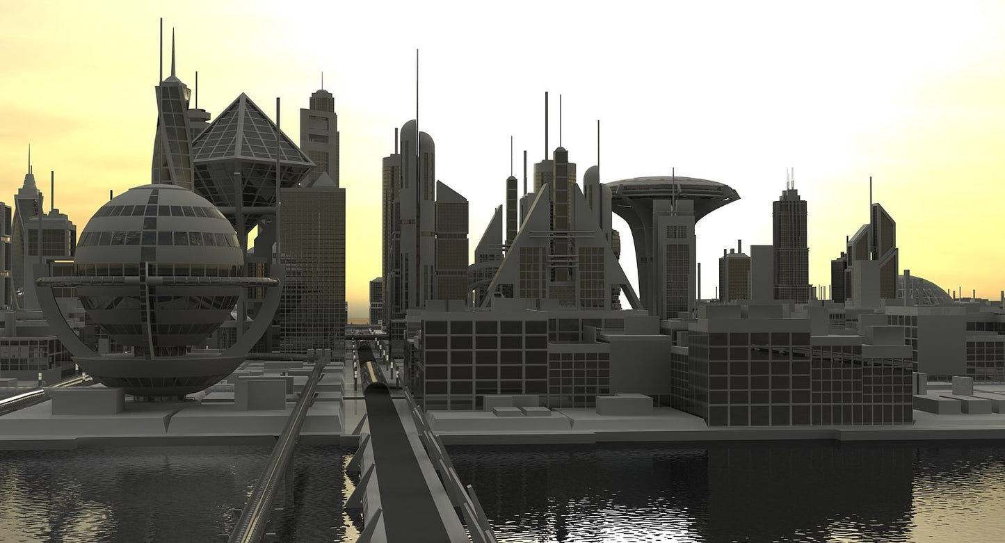 Sci-Fi City 3D Model