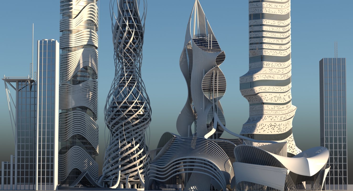 Futuristic Skyscraper collection 6 - WireCASE