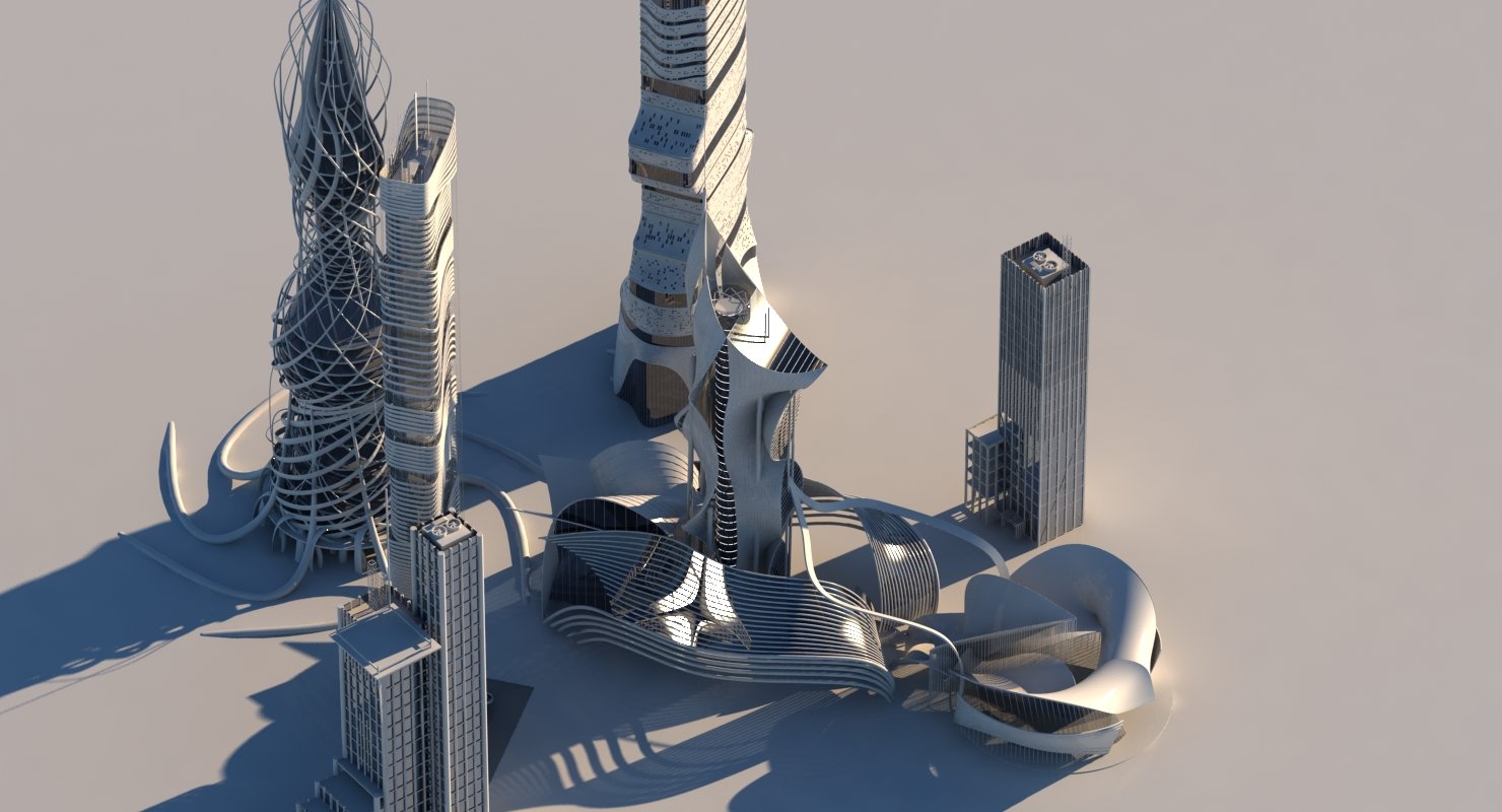 Futuristic Skyscraper collection 6 - WireCASE