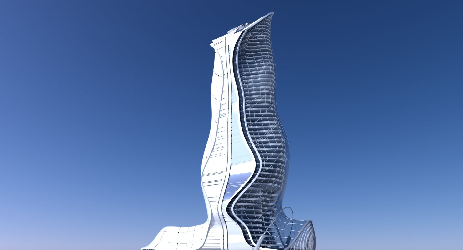 Futuristic Skyscraper 11 - WireCASE