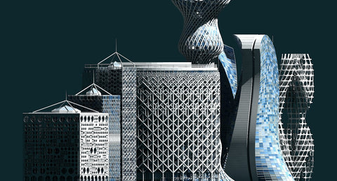 Futuristic Skyscrapers 2 - WireCASE