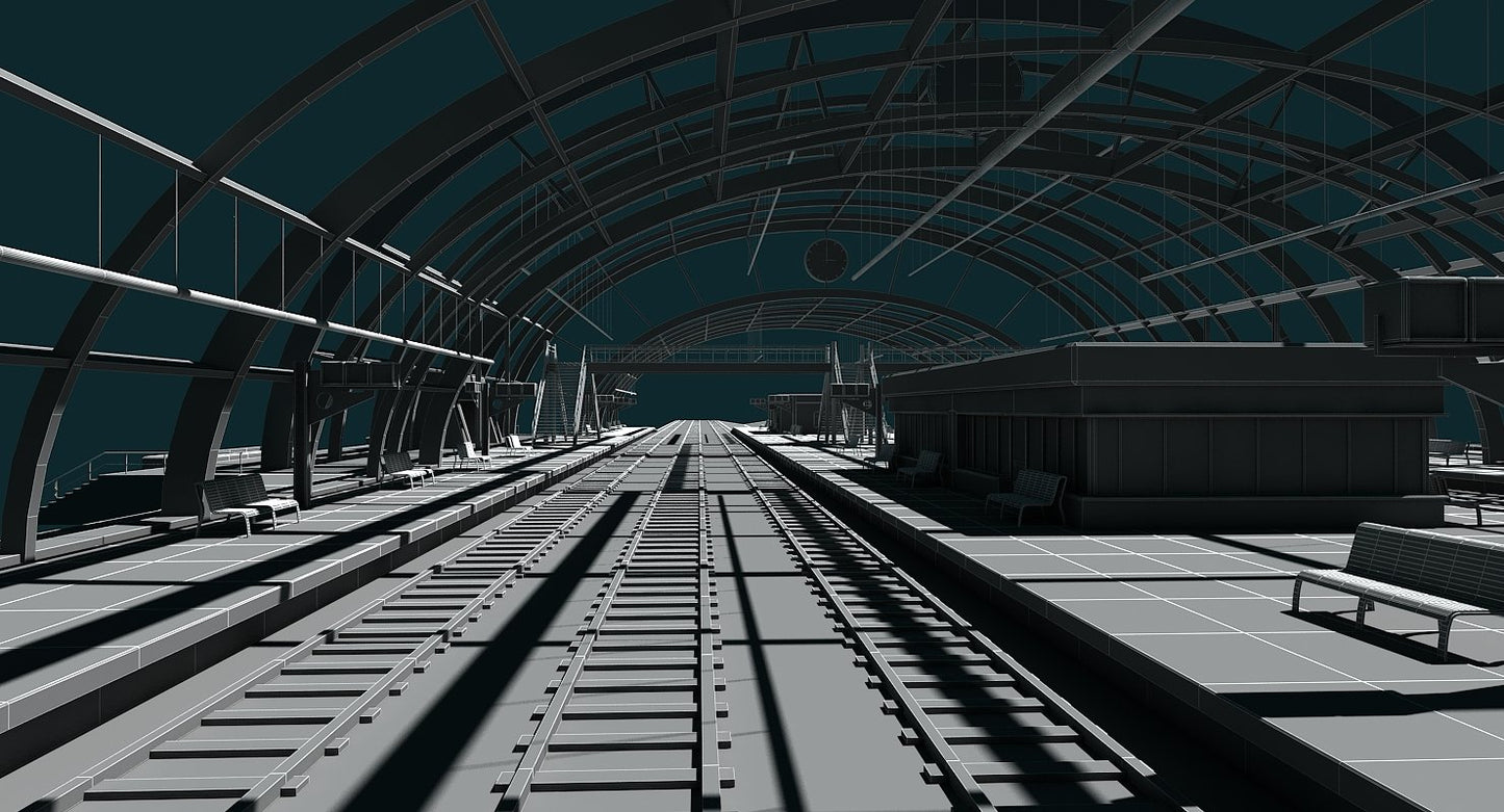 3D Train Station 09